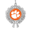 Clemson Tigers Christmas Ornament- Wreath with Team Logo