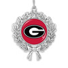 Georgia Bulldogs Christmas Ornament- Wreath with Team Logo