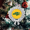 North Dakota State Bison Christmas Ornament- Wreath with Team Logo