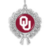 Oklahoma Sooners Christmas Ornament- Wreath with Team Logo