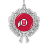 Utah Utes Christmas Ornament- Wreath with Team Logo