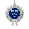 Villanova Wildcats Christmas Ornament- Wreath with Team Logo