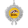 Western Michigan Broncos Christmas Ornament- Wreath with Team Logo