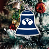 BYU Cougars Christmas Ornament- Bell with Team Logo Stripes