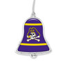 East Carolina Pirates Christmas Ornament- Bell with Team Logo Stripes