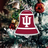Indiana Hoosiers Christmas Ornament- Bell with Team Logo Stripes