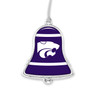 Kansas State Wildcats Christmas Ornament- Bell with Team Logo Stripes