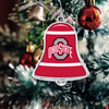 Ohio State Buckeyes Christmas Ornament- Bell with Team Logo Stripes