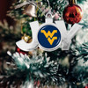 West Virginia Mountaineers Christmas Ornament- Joy with Team Logo