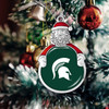 Michigan State Spartans Christmas Ornament- Santa with Team Logo