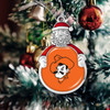 Oklahoma State Cowboys Christmas Ornament- Santa with Team Logo