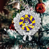 East Carolina Pirates Christmas Ornament- Peppermint Wreath with Team Logo