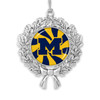Michigan Wolverines Christmas Ornament- Peppermint Wreath with Team Logo