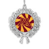 Minnesota Golden Gophers Christmas Ornament- Peppermint Wreath with Team Logo