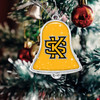 Kennesaw State Owls Christmas Ornament- Bell with Team Logo and Stars