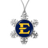 East Tennessee State Buccaneers Christmas Ornament- Snowflake