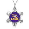 LSU Tigers Christmas Ornament- Snowflake with Team Logo