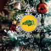 North Dakota State Bison Christmas Ornament- Snowflake