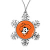 Oklahoma State Cowboys Christmas Ornament- Snowflake with Team Logo