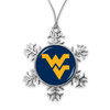 West Virginia Mountaineers Christmas Ornament- Snowflake with Team Logo