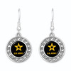 U.S. Army® Earrings- Small Crystal Round