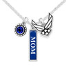 U.S. Air Force® Necklace- Triple Charm- Vertical Mom