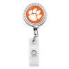 Clemson Tigers Belt Clip Badge Reel- Crystal