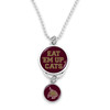 Texas State Bobcats Car Charm- Rear View Mirror with Silver College Logo