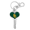 Baylor Bears Key Chain- Heart