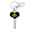 Iowa Hawkeyes Key Chain- Heart