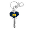 Michigan Wolverines Key Chain- Heart
