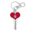 South Dakota Coyotes Key Chain- Heart