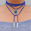 Florida Gators Necklace- Team Color Suede Wrap Choker/ Necklace