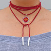 Iowa State Cyclones Necklace- Team Color Suede Wrap Choker/ Necklace