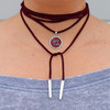 South Carolina Gamecocks Necklace- Team Color Suede Wrap Choker/ Necklace