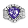 Stephen F. Austin State Lumberjacks Stretch Ring- Crystal Shield