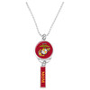 U.S. Marines® Car Charm- U.S.A.F.® Logo with Mom - Hangs from your vehicle rear view mirror.