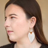 Texas Longhorns Earrings- Boho with Iridescent Logo Charm