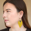 West Virginia Mountaineers Earrings- Boho with Iridescent Logo Charm