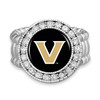 Vanderbilt Commodores Stretch Ring- Crystal Round