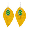 Oregon Ducks Earrings- Boho with Iridescent Logo Charm