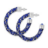 Crystal Cluster Earrings - Blue