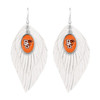 Bowling Green State Falcons Earrings- Boho with Iridescent Logo Charm