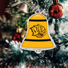 Arkansas Pine Bluff Christmas Ornament- Bell with Team Logo Stripes