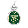 Cal Poly Mustangs Christmas Ornament- Snowman with Football Jersey