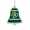 Cal Poly Mustangs Christmas Ornament- Bell with Team Logo Stripes