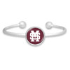 Mississippi State Bulldogs Bracelet- Izzie Silver Cuff (Baseball Logo)