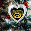 Iowa Hawkeyes Christmas Heart Ornament