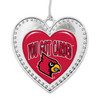 Louisville Cardinals Christmas Heart Ornament