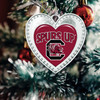 South Carolina Gamecocks Christmas Heart Ornament